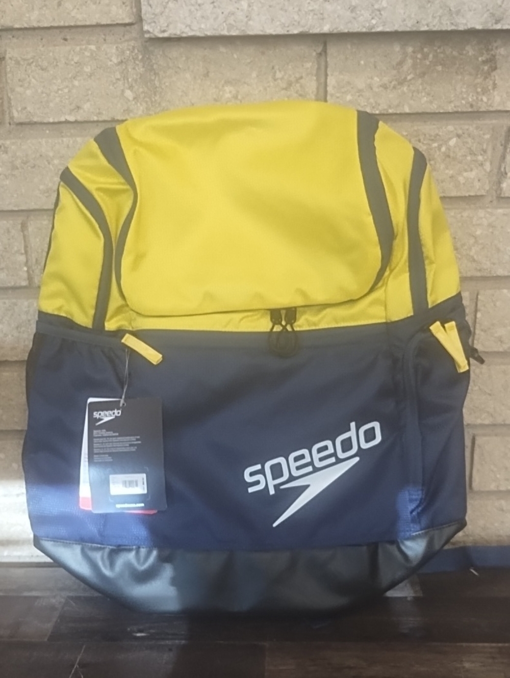 Speedo Men’s Yellow and Navy Sport Backpack